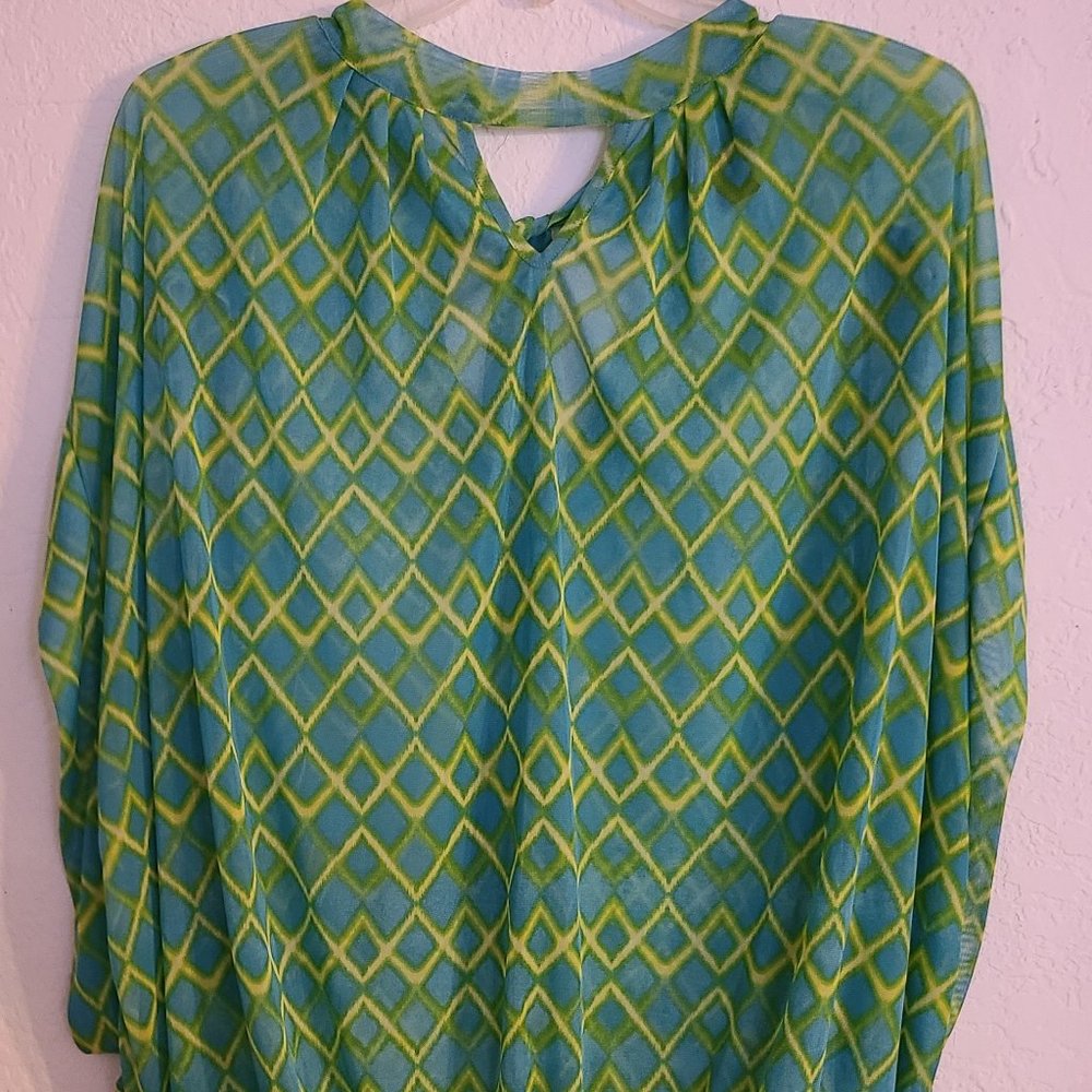 Ashley Stewart Women Poncho Blouse